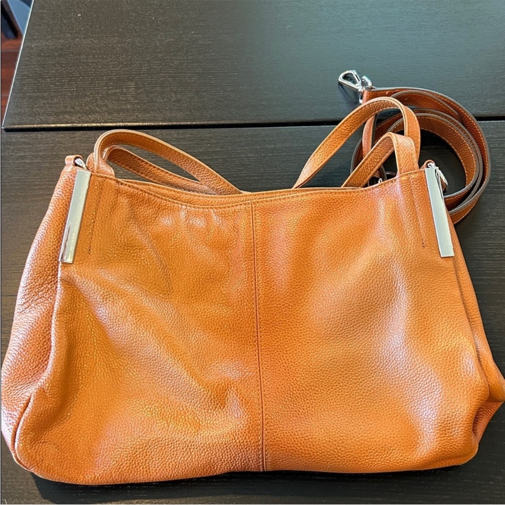 Chic Brown Leather Shoulder Bag - Picture 7 of 14